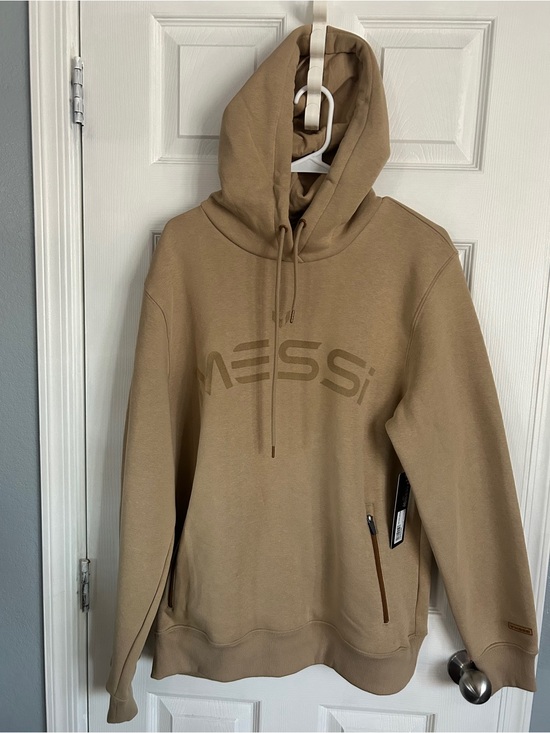 Messi Other - Messi Men's Khaki Hoodie Sweatshirt
